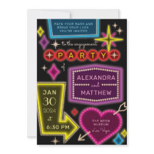 Neon Marquee tekent Las Vegas Verlovingsfeest