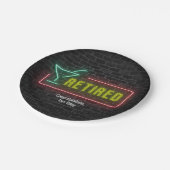 Neon marquee voor Pensioenpartij Papieren Bordje (Gekanteld)