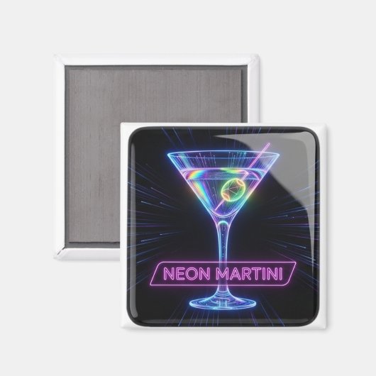 Neon Martini Glow Magneet (Voorkant / Achterkant)