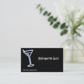 Neon Martini Mixology Bar Sjabloon Visitekaartje (Staand voorkant)