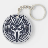 Neon Mask Vibes: DJ Persona Logo. Sleutelhanger (Achterkant)