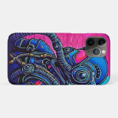 Neon Masked Wall Graffiti Figuur Art Case-Mate iPhone Case (Achterkant (horizontaal))