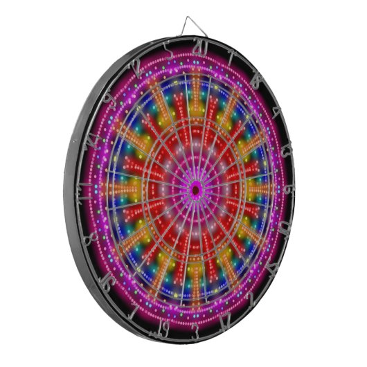Neon Medallion Dartbord (Voorkant Links)