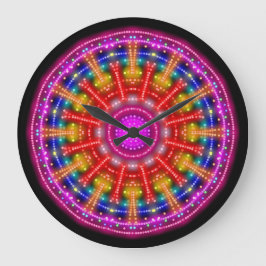 Neon Medallion Grote Klok