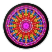 Neon Medallion Keramische Knop (Voorkant)