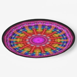 Neon Medallion Papieren Bordje
