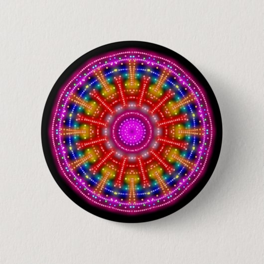 Neon Medallion Ronde Button 5,7 Cm (Voorkant)