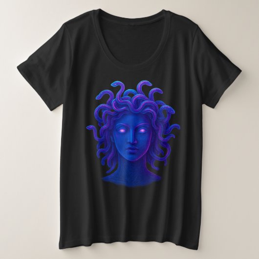 Neon Medusa Grote Maat T-shirt (Design voorkant)