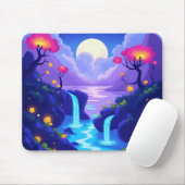 Neon Meer Uitzicht Muismat (Met muis)
