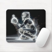 Neon Meisje Baseball Catcher Muismat (Met muis)