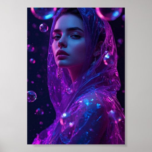 Neon Meisje 💜 Poster (Voorkant)