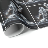 Neon Meisje Softball Catcher Op Zwart Cadeaupapier (Rol Hoek)