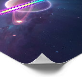 Neon Melkweg Laadt Planeet Poster (Hoek)