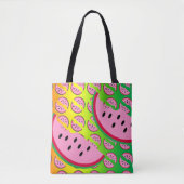 Neon Melon Joy Tote Bag (Voorkant)