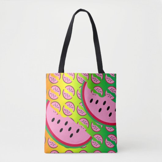 Neon Melon Joy Tote Bag (Voorkant)