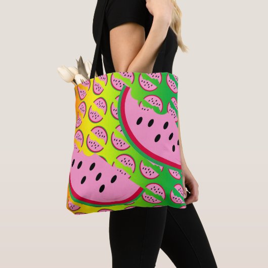 Neon Melon Joy Tote Bag (Dichtbij)
