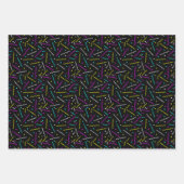 Neon Memphis Style Pattern Inpakpapier Vel (Voorkant 3)