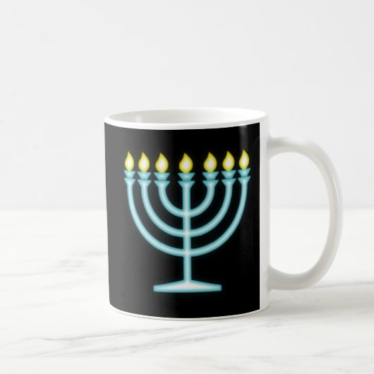 Neon Menorah Koffiemok (Rechts)