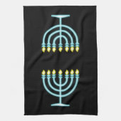 Neon Menorah Theedoek (Verticaal)