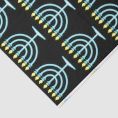 Neon Menorah Tissuepapier (Detail)