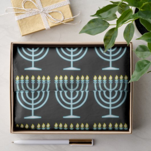 Neon Menorah Tissuepapier (Geschenk)