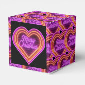 Neon Merry Christmas gepersonaliseerd Bedankdoosjes (Achterkant)