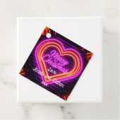 Neon Merry Christmas gepersonaliseerd Bedankjes Labels (In situ)