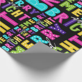 Neon Merry en Bright Cadeaupapier (Hoek)