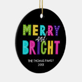 Neon Merry en Bright Keramisch Ornament (Rechts)