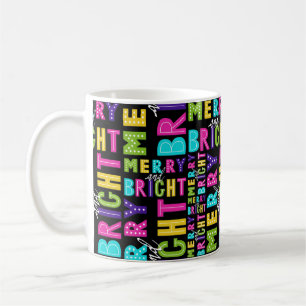 Neon Merry en Bright Koffiemok