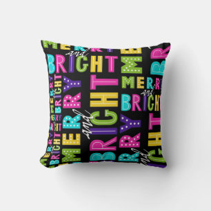 Neon Merry en Bright Kussen
