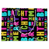 Neon Merry en Bright Large Cadeautasje (Achterkant)