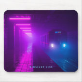 Neon Metro Cyberpunk – Retro Synthwave Vap Muismat (Voorkant)