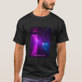 Neon Metro Cyberpunk T-shirt – Retro Synthwave Vap (Voorkant)