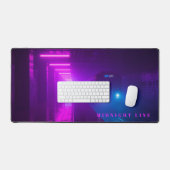 Neon Metro Synthwave Bureaumat – Retro Futuristisc (Keyboard & Muis)