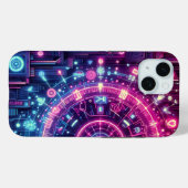 Neon Metropolis Case-Mate iPhone Case (Achterkant (horizontaal))