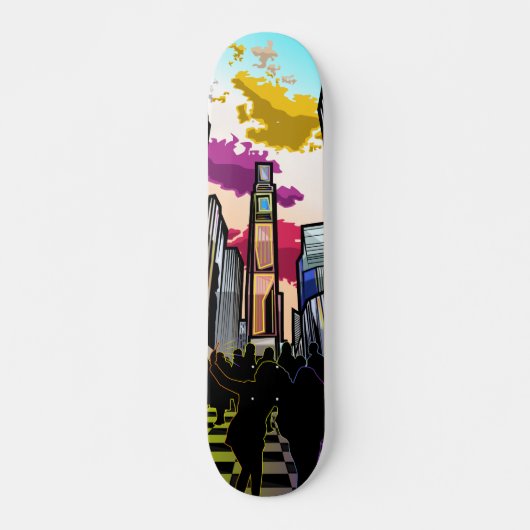 Neon Metropolis Persoonlijk Skateboard (Voorkant)