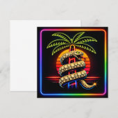 Neon Miami Nights Diamanten luxe Kaart (Voorkant / Achterkant)