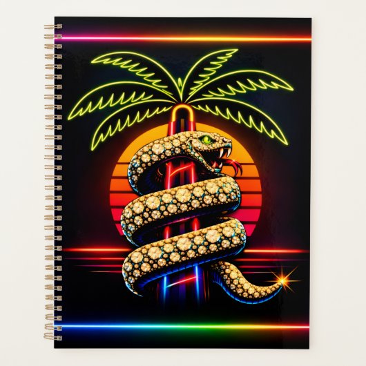 Neon Miami Nights Diamanten luxe  Planner (Voorkant)