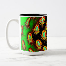 Neon Microburst Pattern Mug Tweekleurige Koffiemok