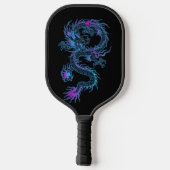 Neon Mighty Dragon Pickleball Paddle (Achterkant)