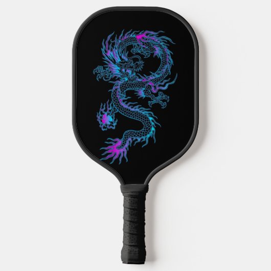 Neon Mighty Dragon Pickleball Paddle (Achterkant)