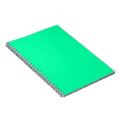 Neon Mint Effen Kleur Minimalistisch Notitieboek (Rechterzijde)