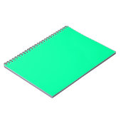 Neon Mint Effen Kleur Minimalistisch Notitieboek (Linkerzijde)