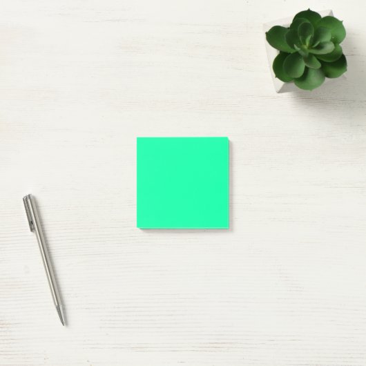 Neon Mint Effen Kleur Minimalistisch  Post-it® Notes (Kantoor)