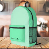 Neon Mint Groen Stijlvol Trendy Two Tone Bedrukte Rugzak