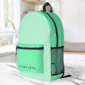 Neon Mint Groen Stijlvol Trendy Two Tone Bedrukte Rugzak