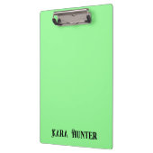Neon Mint Kleur | Modern zwart gepersonaliseerd sc Klembord (Links)