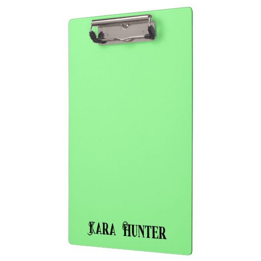 Neon Mint Kleur | Modern zwart gepersonaliseerd sc Klembord (Links)