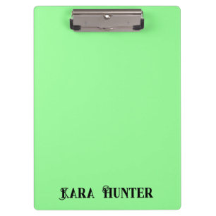 Neon Mint Kleur   Modern zwart gepersonaliseerd sc Klembord